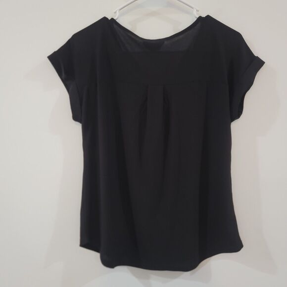 Flower And Feather Womens Top Size Small Minimalist Office Quarter Zip - Picture 2 of 7